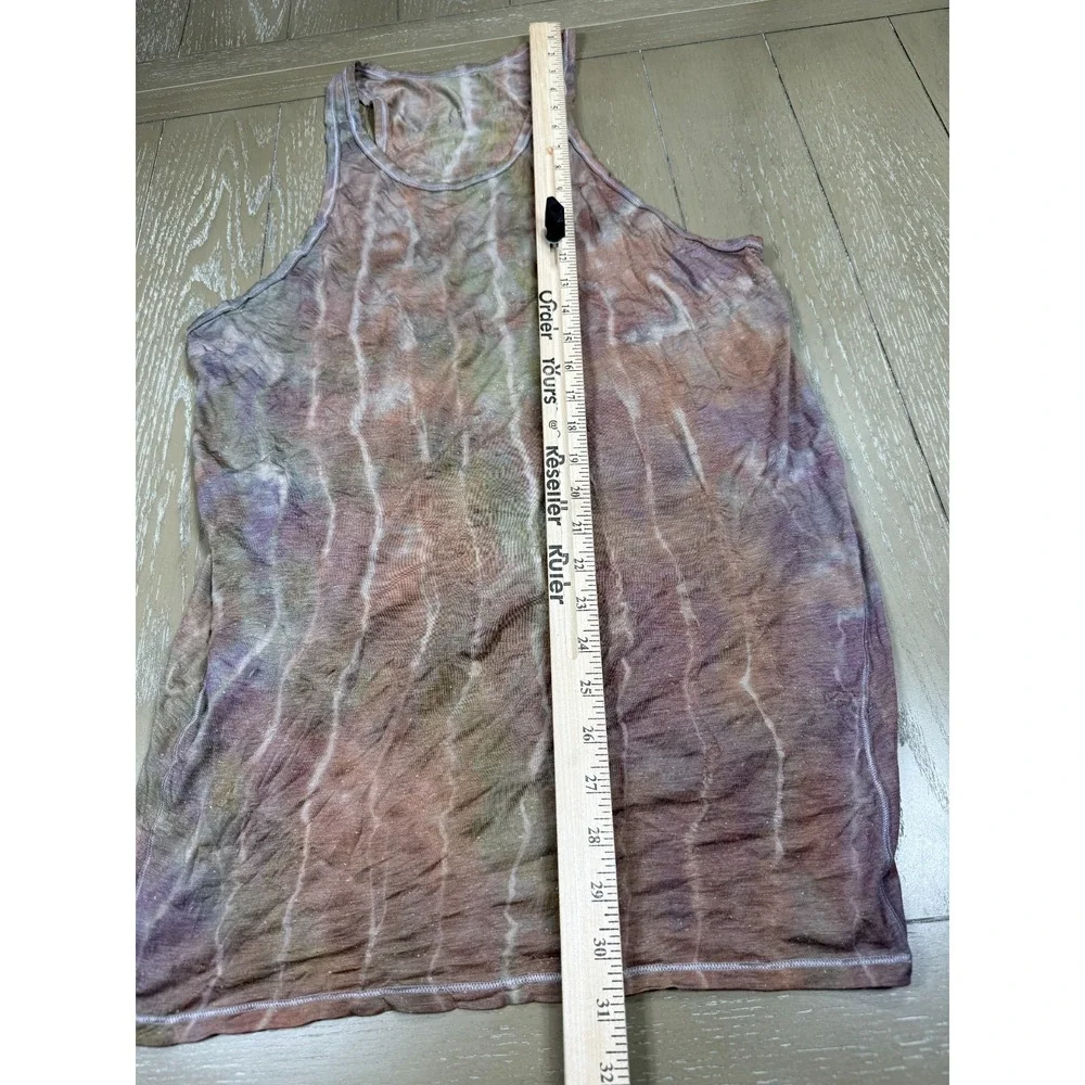 Lululemon Salute The Sun‎ Tank Tiger Custom Tie Dye Size 12 Boho Hiking Indie